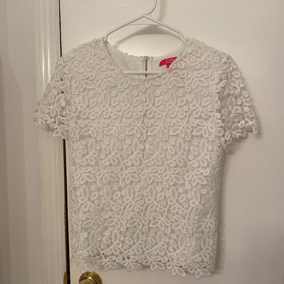 Catherine Malandrino Tops - Catherine Malandrino White Lace Top